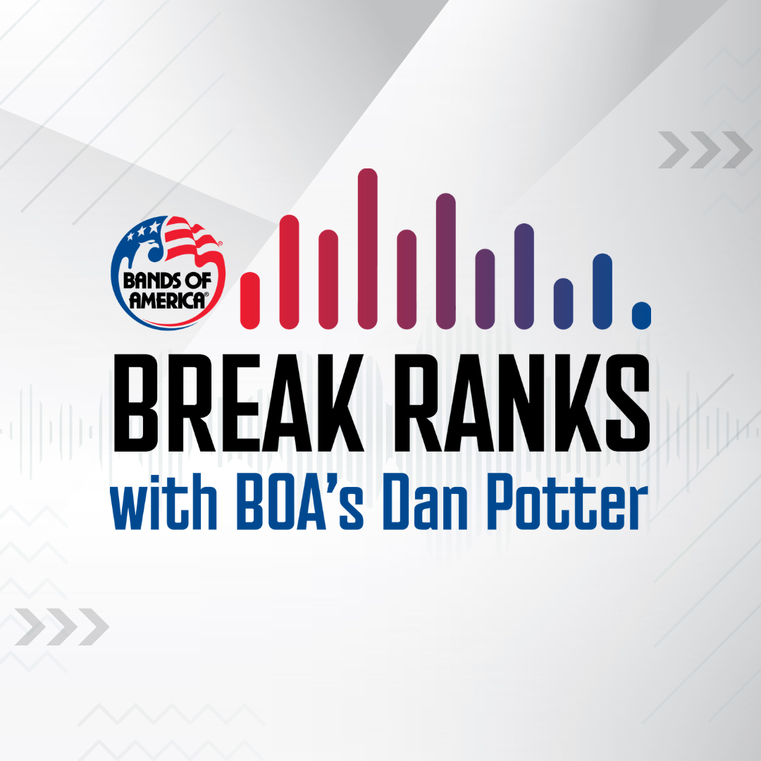 Break Ranks logo including the Bands of America logo