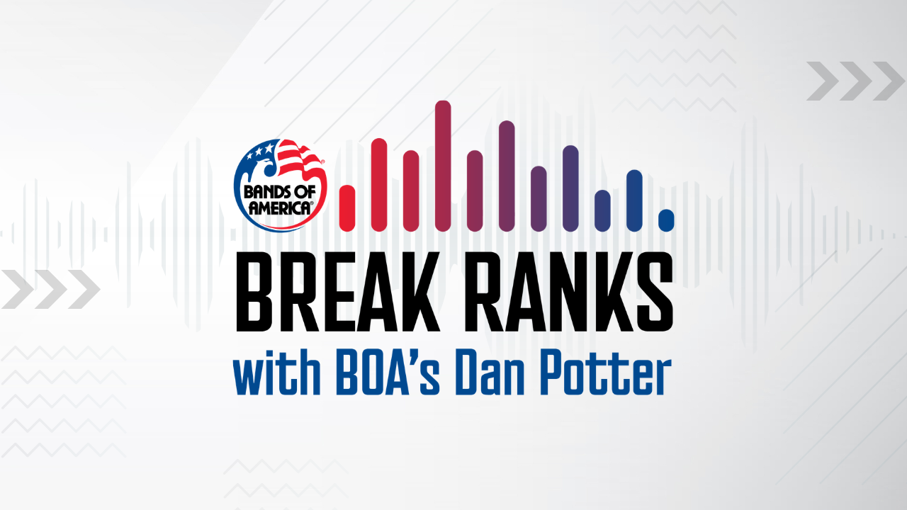 Break Ranks logo, including the Bands of America logo